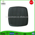 Enamel coating cast iron grill pan with press for kitchen cookware